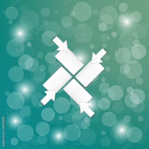 background with blank paper blocks and arrows