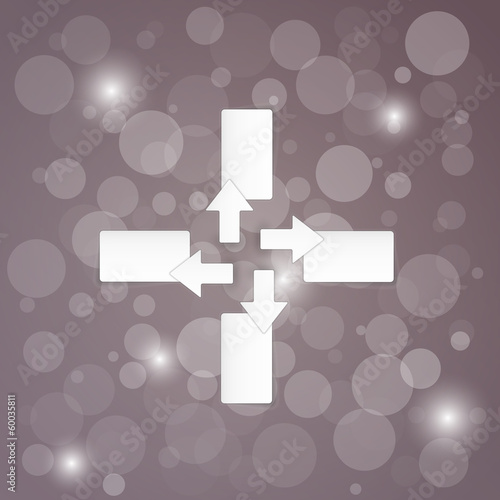 background with blank paper blocks and arrows