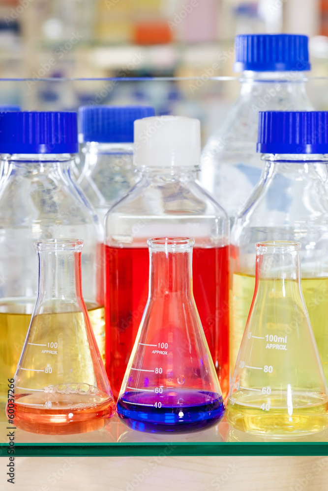 Laboratory glassware. Laboratory glassware.