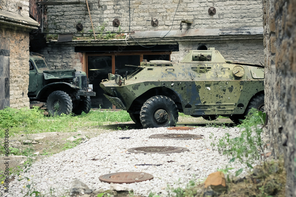 Old soviet military ussr vehicles