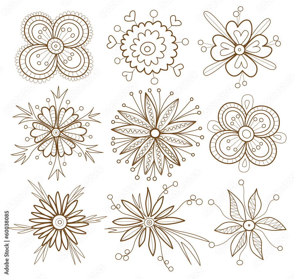 set of flowers (Coloring Book) set of flowers (Coloring Book)