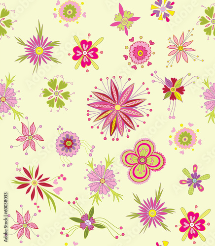 seamless floral pattern  vector illustration 