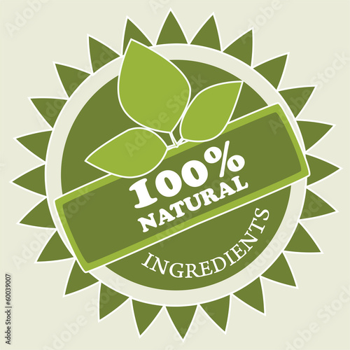 Natural ingredients label