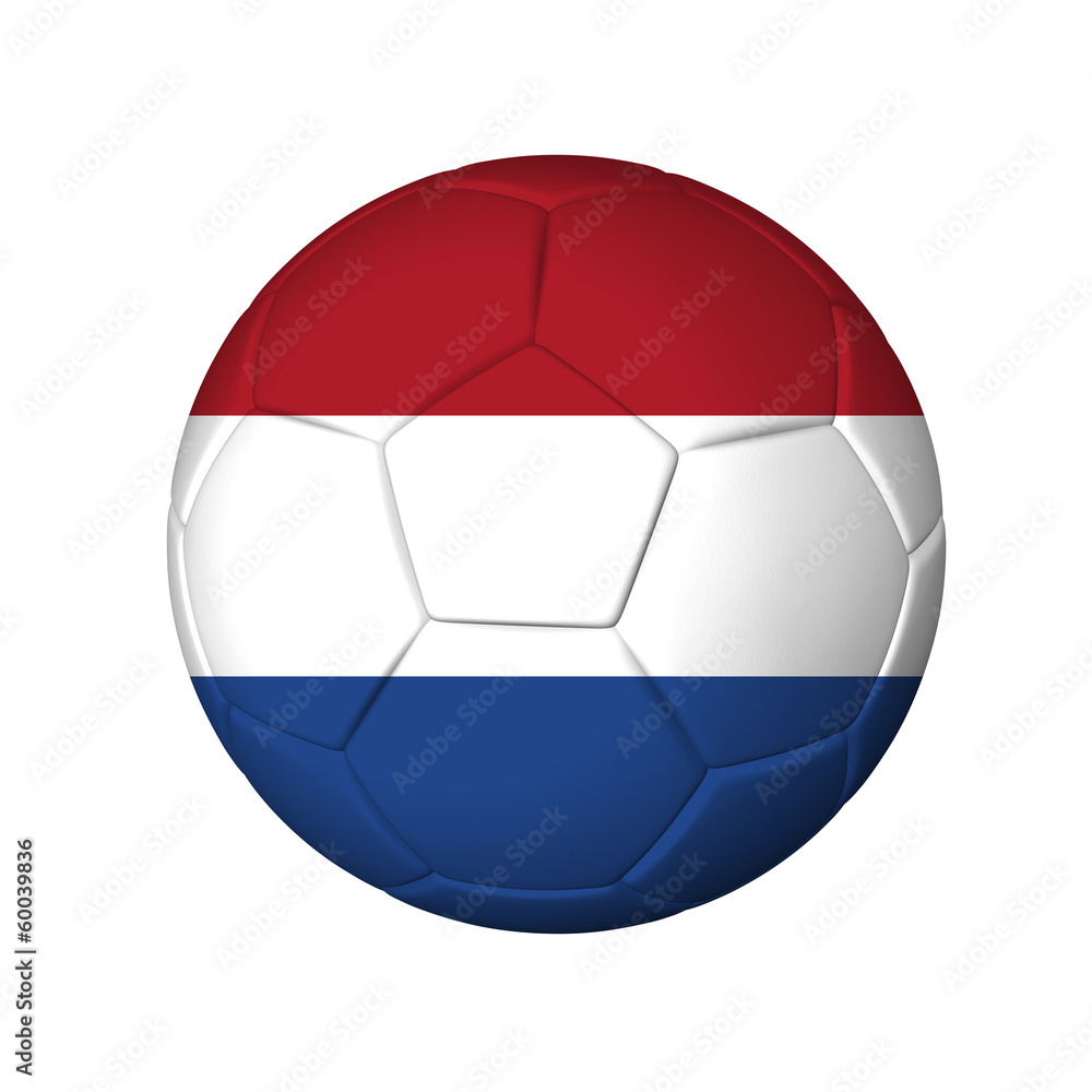 Soccer football ball with the Netherland flag. Isolated on white Soccer football ball with the Netherland flag. Isolated on white