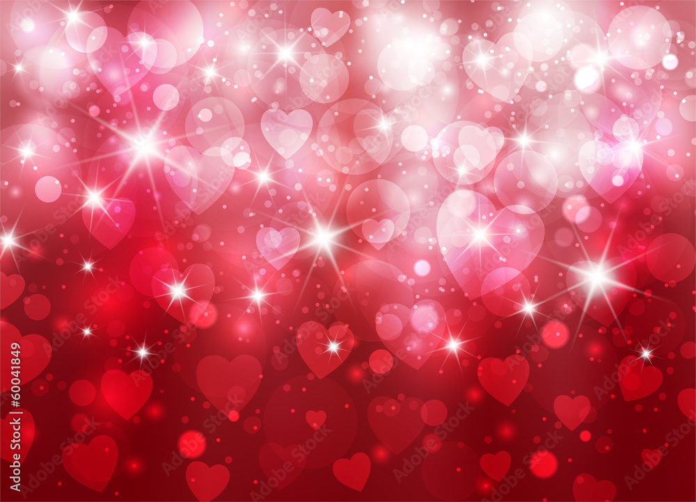 Amazing valentine background with hearts