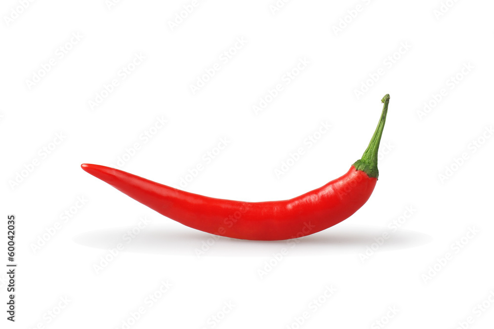 Red hot chili pepper isolated on white Red hot chili pepper isolated on white