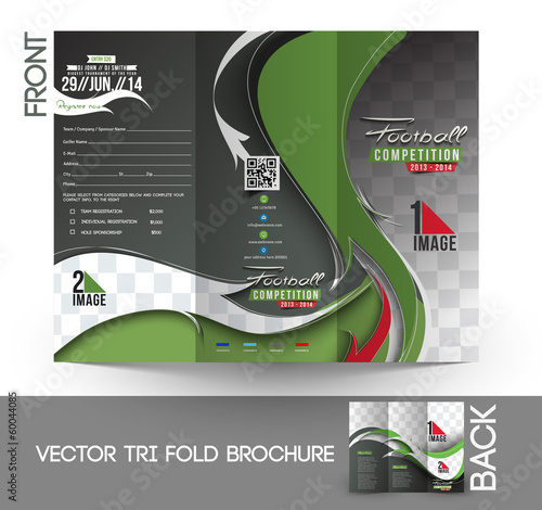 Football Competition Mock up & Tri-Fold Brochure Design.