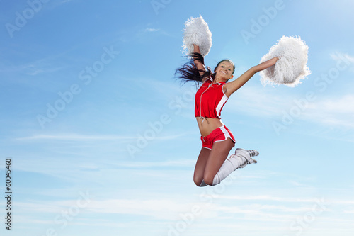 Young female cheerleader photo