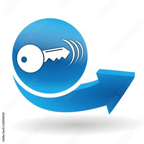 fermeture à distance sur bouton web bleu