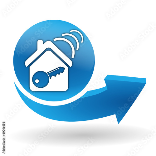 fermeture centralisée sur bouton web bleu