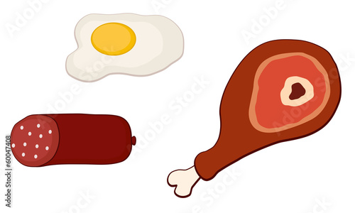 Meat and eggs