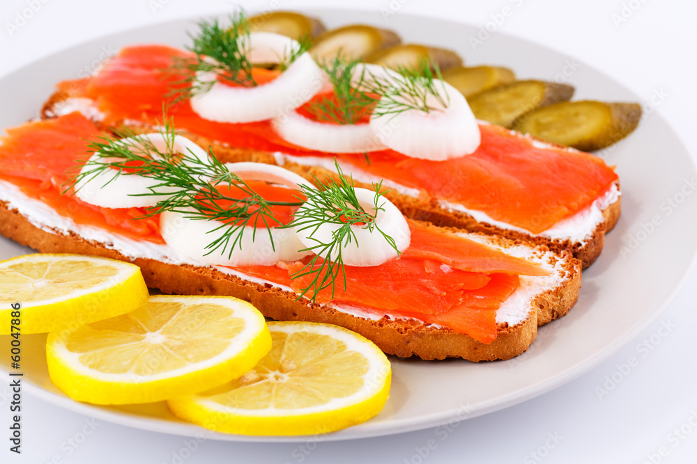 Salmon sandwiches Salmon sandwiches