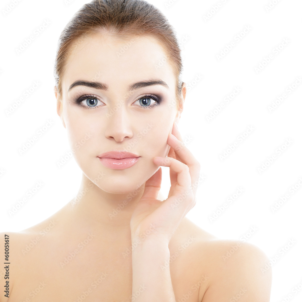 beauty girl portrait, young beautiful woman portrait with clean beauty girl portrait, young beautiful woman portrait with clean