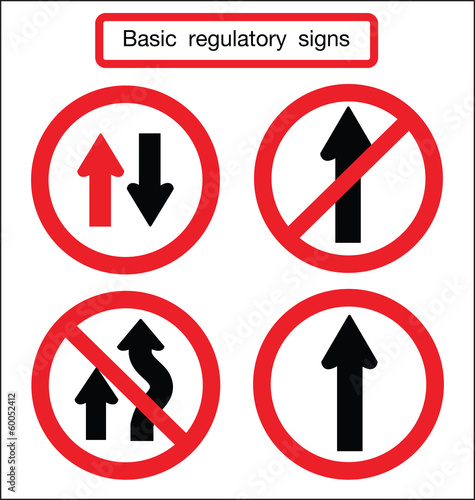 basic traffic sign straight
