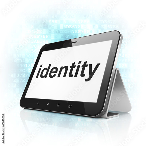 Protection concept: Identity on tablet pc computer
