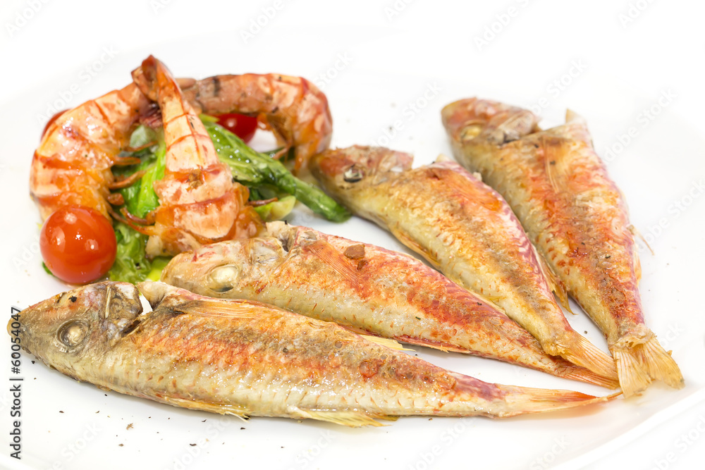 grilled fish with shrimp salad grilled fish with shrimp salad