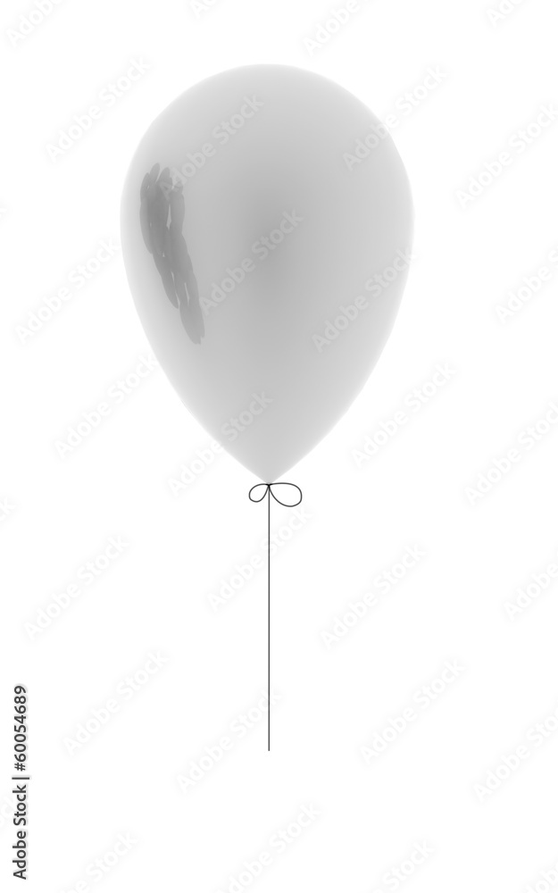 Silver balloon isolated on white Silver balloon isolated on white