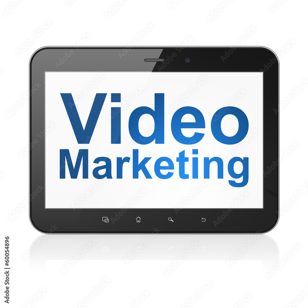 Business concept: Video Marketing on tablet pc computer Business concept: Video Marketing on tablet pc computer