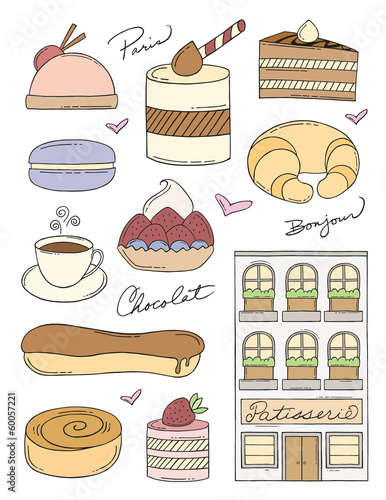 French Bakery Doodles