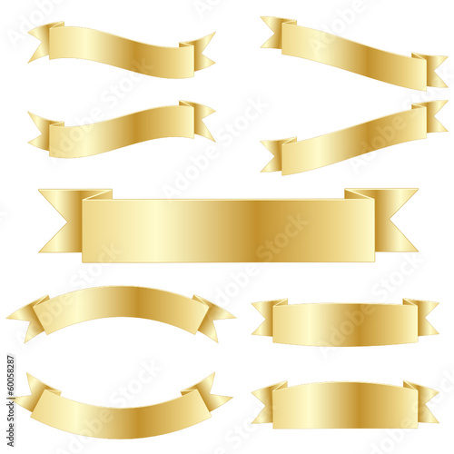 RETRO VECTOR RIBBONS (button icon gold banner)