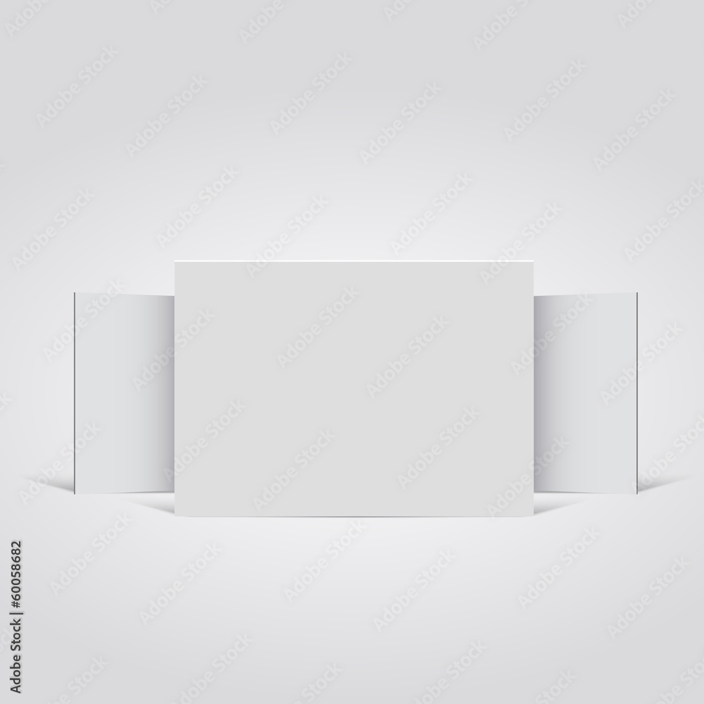 Vector white frame. Museumblank and gray 3d card Vector white frame. Museumblank and gray 3d card