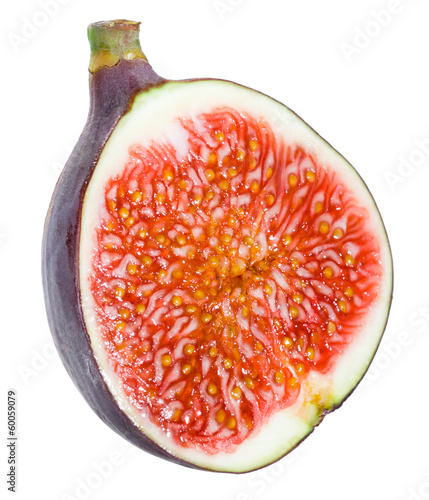 Figs half on white background