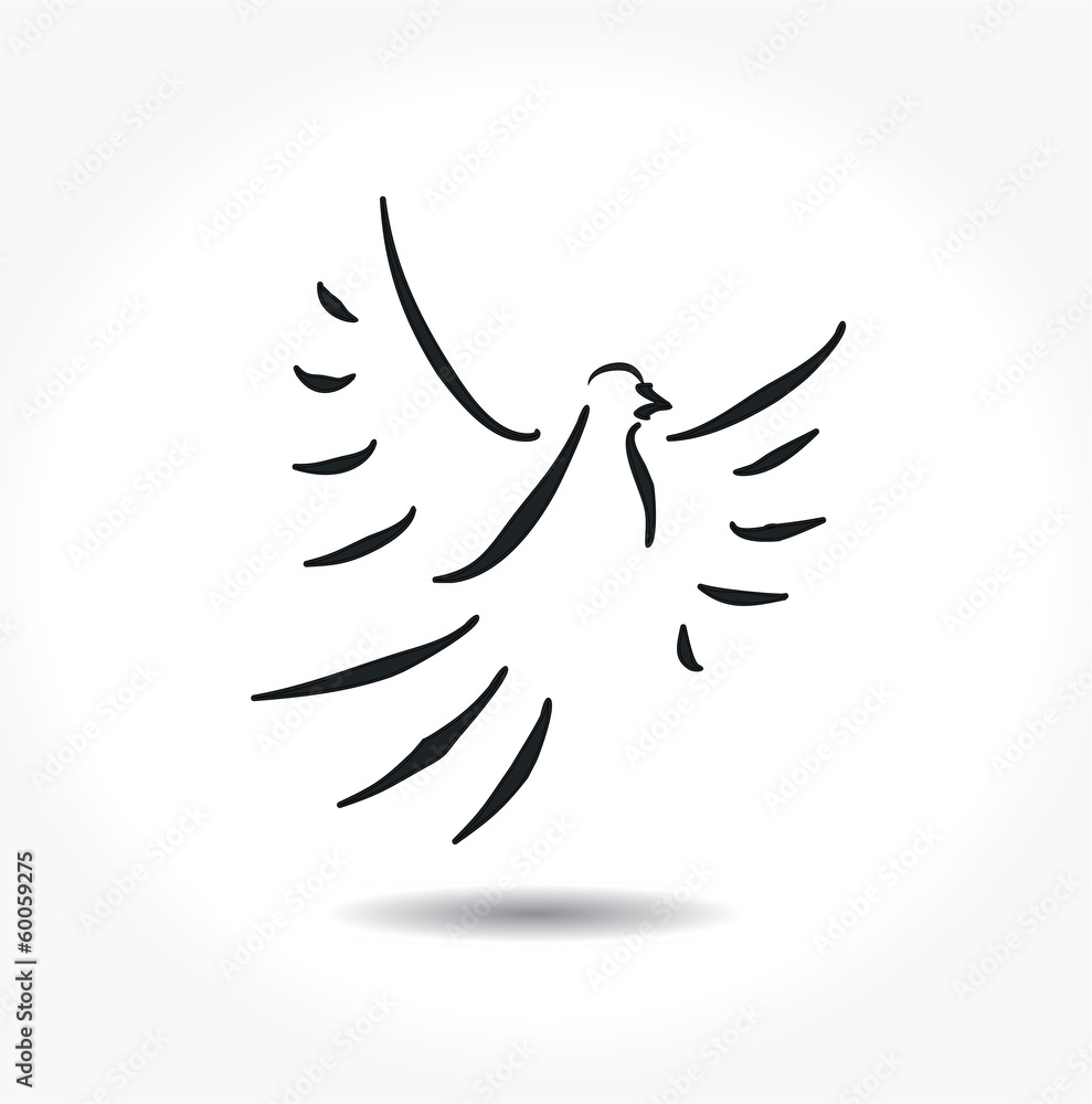 Obraz premium dove icon vector