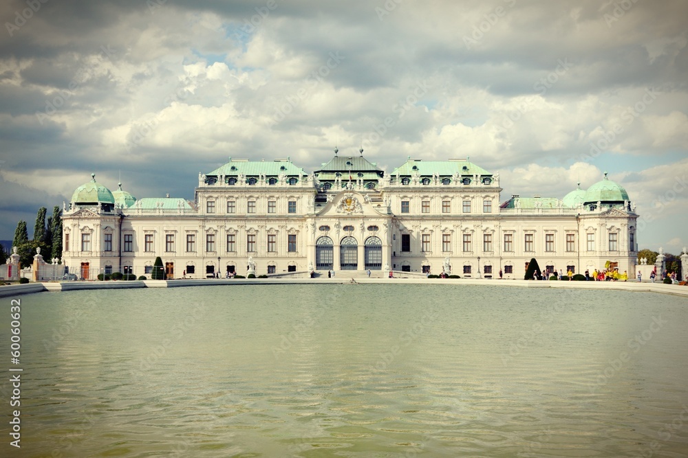 Belvedere, Vienna. Cross processed color.