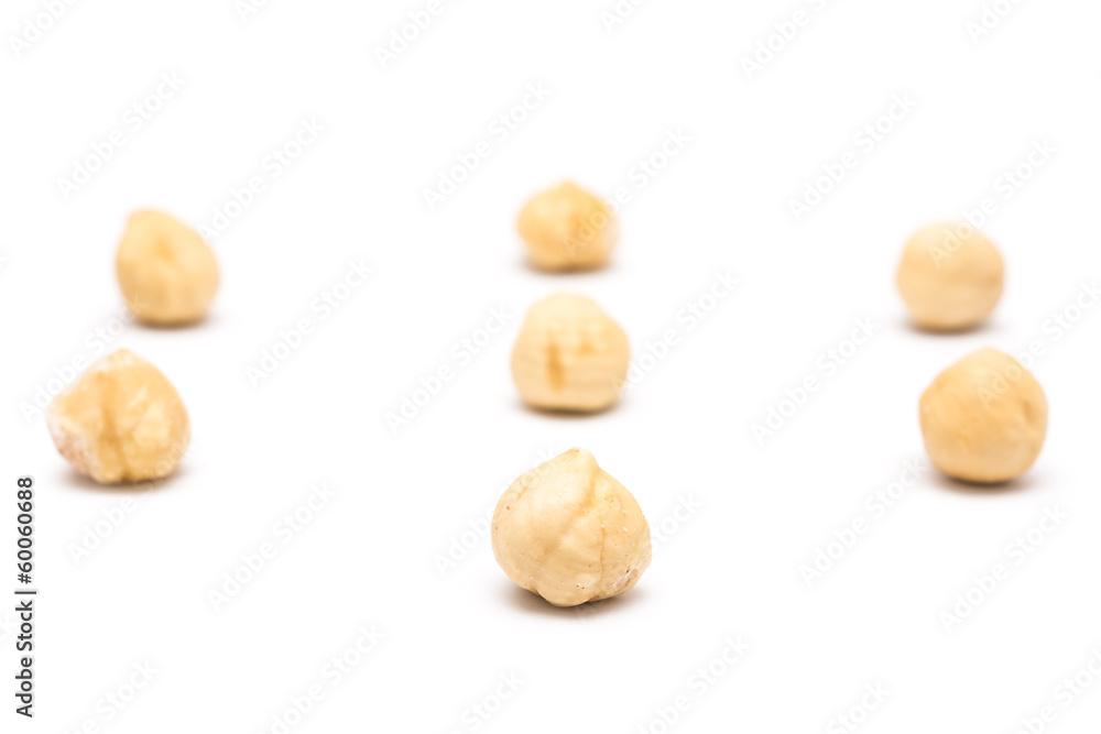 Hazelnuts Fruits Isolated On White Background Hazelnuts Fruits Isolated On White Background