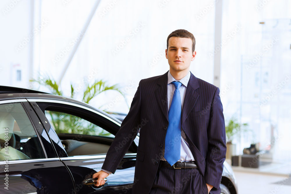 Businessman near car Businessman near car