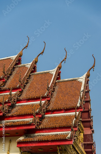 Gable apex on roof Temple in Thai style3 photo