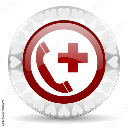 emergency call valentines day icon