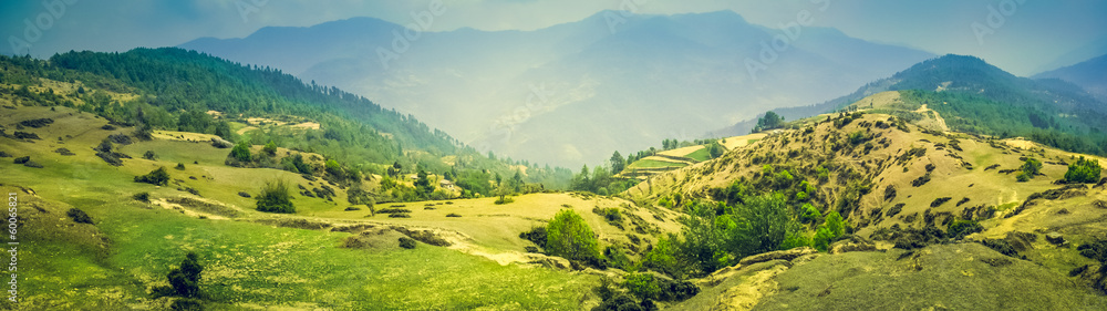 Panoramic mountain landscape Panoramic mountain landscape