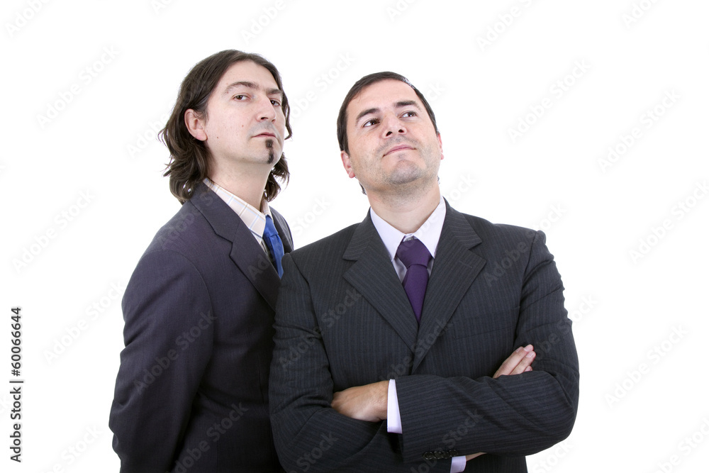 Two Businessman standing on a white background Two Businessman standing on a white background