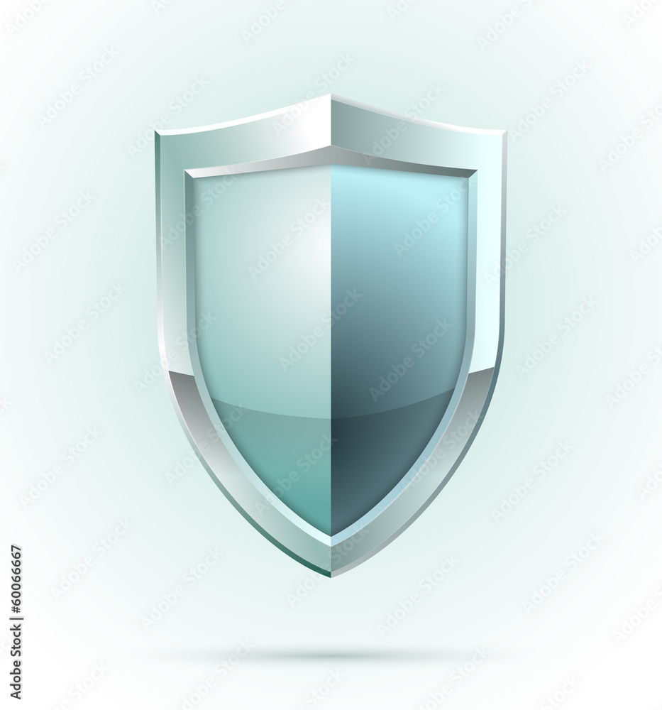 Blank shield security icon Blank shield security icon