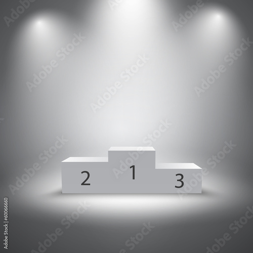 Illuminated sports winners podium
