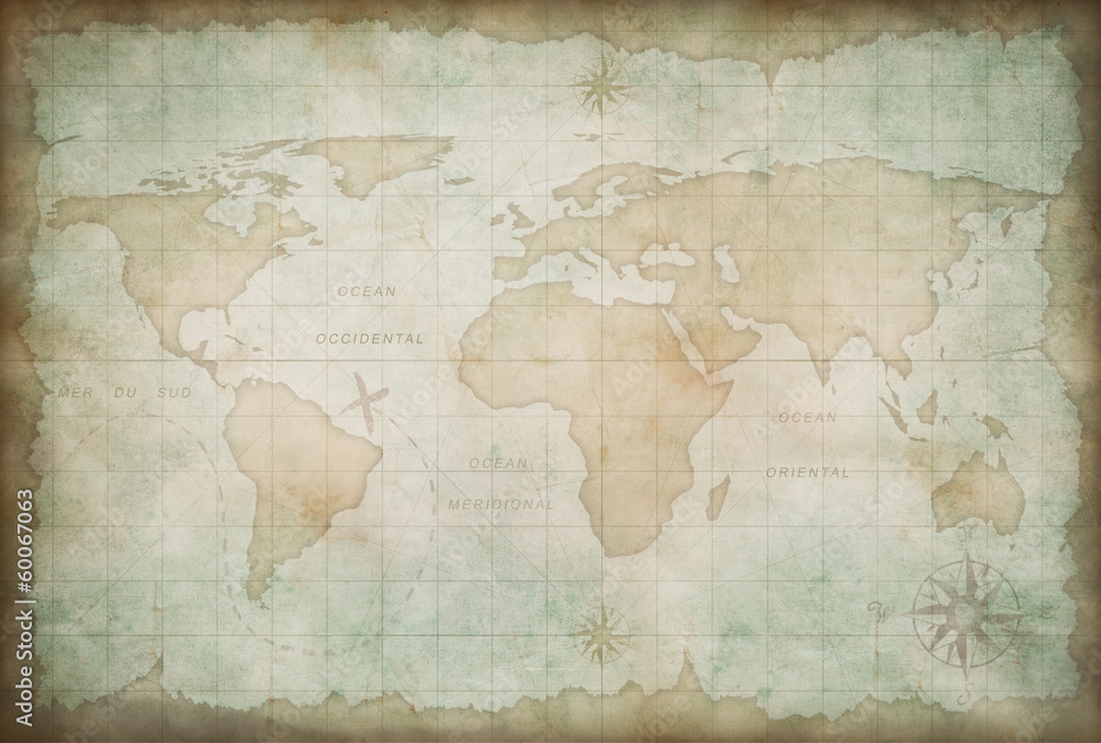 old world map background
