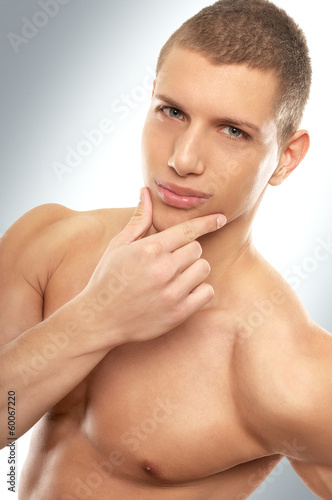 Handsome male beauty portrait