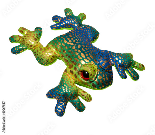 toy frog isolated on the white background
