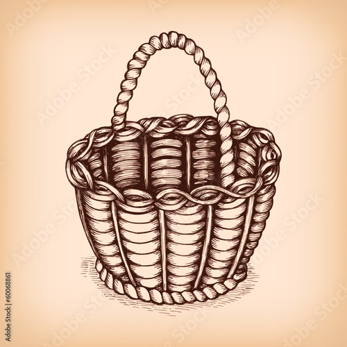 Wicker basket emblem