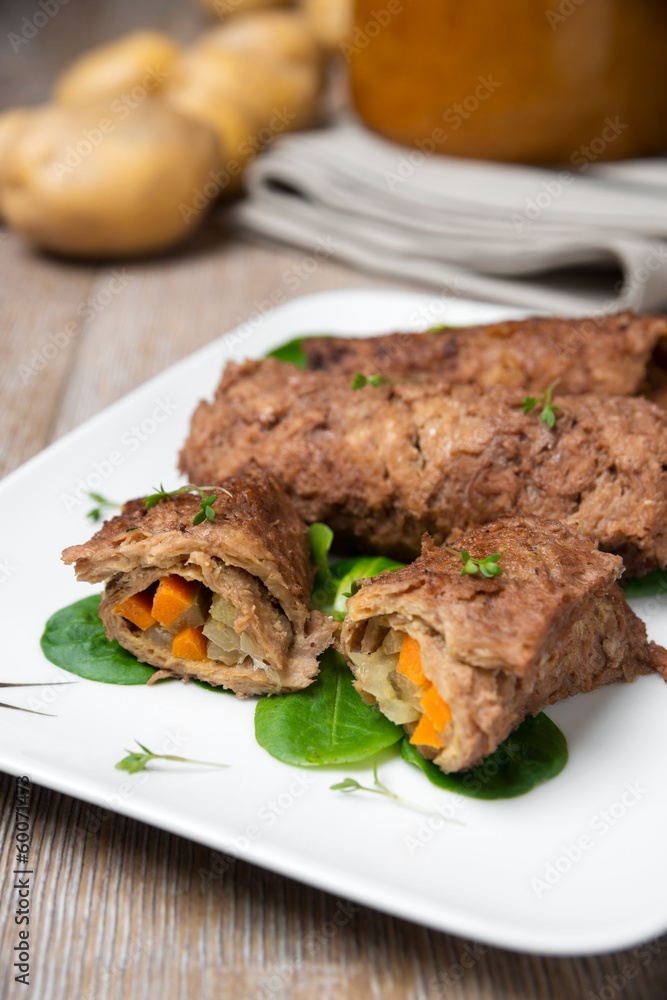 Rouladen aus Sojafleisch Rouladen aus Sojafleisch
