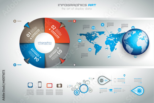 Infographic Design Template with modern flat style