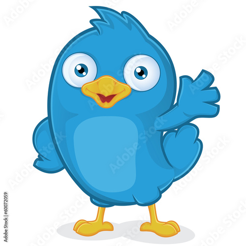 Blue Bird Waving