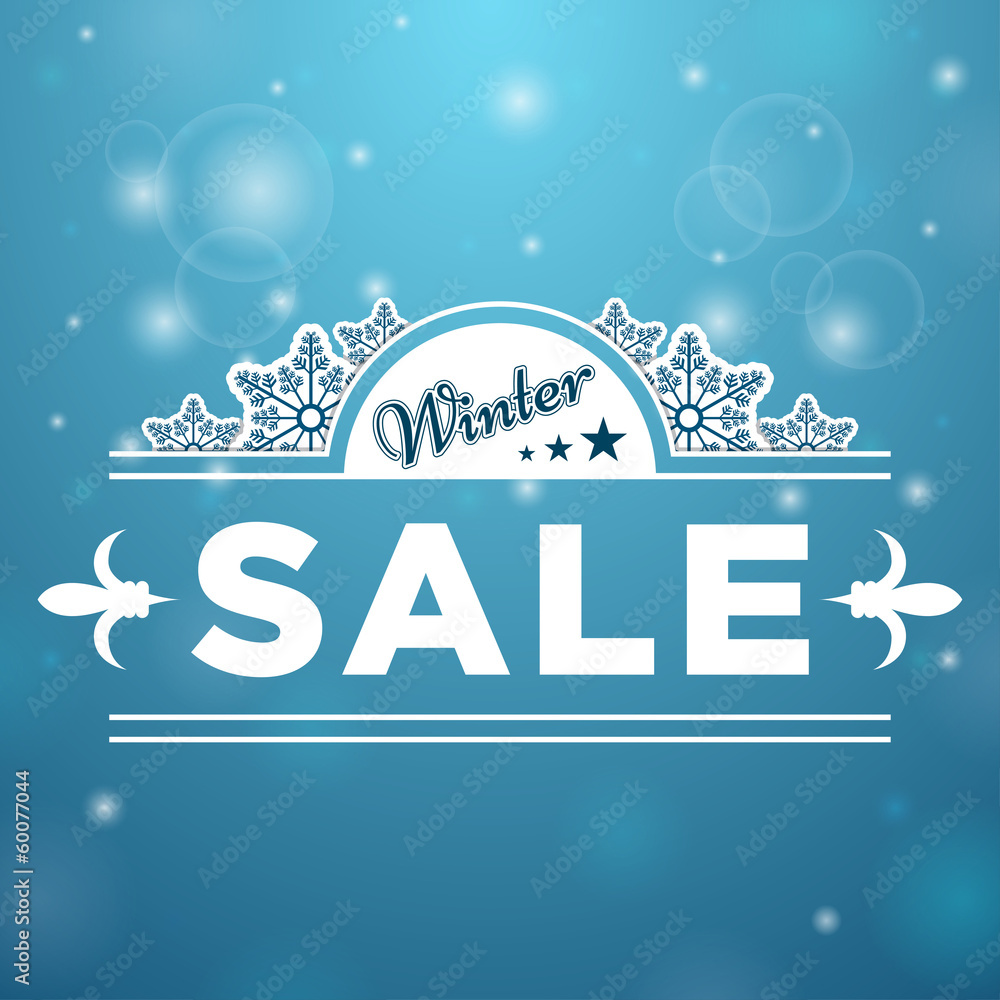 Signboard Winter Sale tree stars Signboard Winter Sale tree stars
