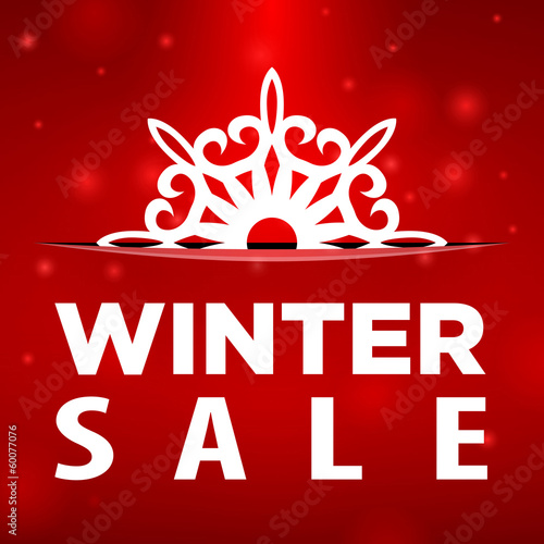 Winter sale Snowflake in pocket