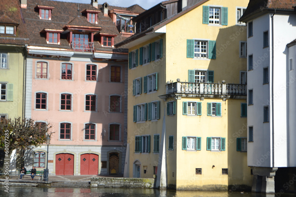 Embankment in Lucerne, Switzerland.