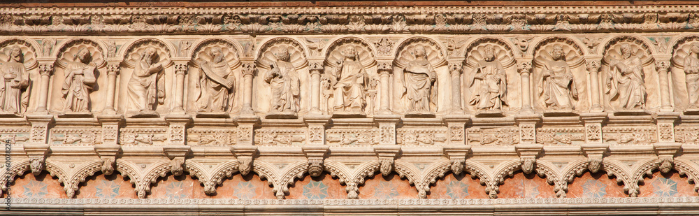 Bergamo -  Reliefs from east portal of cathedral
