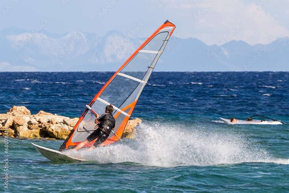 Naklejka premium Windsurfing, Chorwacja, Bol