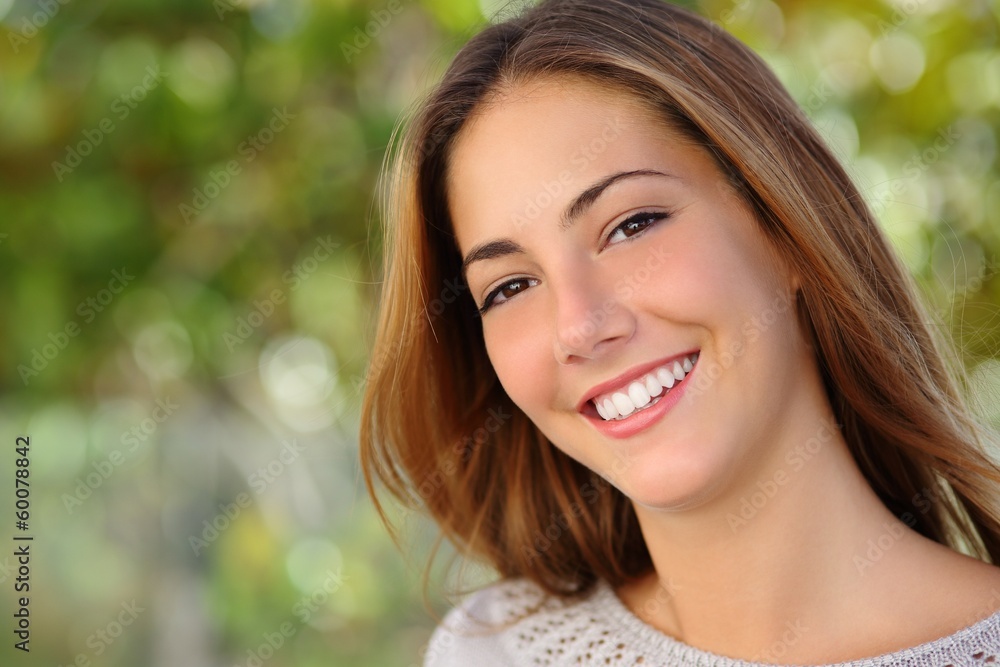 Beautiful white woman smile dental care concept Beautiful white woman smile dental care concept