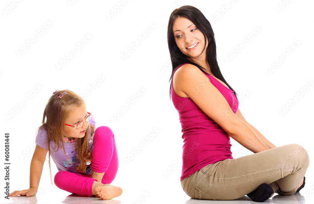 Happy family mother playing with her daughter Happy family mother playing with her daughter